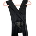 Alexis NWT  Federico Long Pleated Organza Silk Maxi Dress Black White Size XS Photo 5