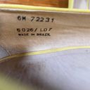 Frye  Yellow Leather Buckle Detail Peep Toe Wedges Women SZ 6 Photo 4