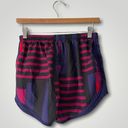 Nike Pink Red Purple & Black Funky Geometric Patterned Dri-Fit Athletic Pull On Shorts Photo 1