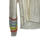 Love Riche  Sweater Size Small Cream Multi Color Stripes Acrylic Blend Womens Knit Photo 4