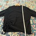 All Saints Able black side ruched crewneck pullover sweatshirt Photo 7