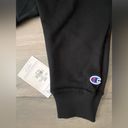 Champion Pullover Womans Large Black Powerblend Relaxed Crewneck Fleece Sweater Photo 8