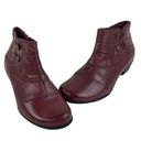 Earth Origins * Pembroke Ankle Comfort Boots Womens 10M Burgundy Zip Casual Booti Photo 8