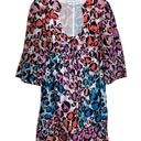 Trina Turk  rainbow animal print silk blend tunic mini dress size 0 Photo 7