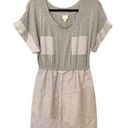 Tracy Reese  New York Cotton Midi Dress Elastic‎ Waist Colorbock Gray Size M Photo 0