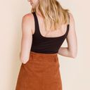 Francesca's Brown TGLA by Francesca’s Corduroy Button Up Mini Skirt Photo 1