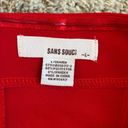 Sans Souci  Red Strapless Bodycon Dress Formal Party Medium Gold Zipper Detail Photo 1