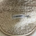 Calvin Klein  Womens Sherpa Vest Full Zip Cream Gold Zippers Mock Neck Size Large Photo 3