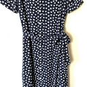 Draper James  Navy Blue Heart Print Button Down Maxi Dress Size 8 Photo 5