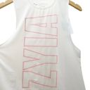 Zyia NWT  Hot Pink Ivory Blush Spell-Out Athlete Tank Muscle Top Women's Sz Small Photo 4