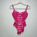 Solid & Striped  Spencer Orchid Pink Gingham Belted One-Piece Swimsuit Photo 5