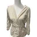 Harvé Benard Cream colored blouse with gold sprinkle accents Photo 0