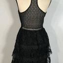 Heartloom  Black Victoria Ruffle Lace Halter Mini Dress Women's Size Small NWT Photo 4