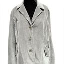 J.Jill  Gray Corduroy Blazer Women's Size Large Preppy Neutral Coat Photo 1