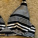 Old Navy  Black White Stripe Halter Tie Underwire Padded Swim Top Swimwear Small Photo 3