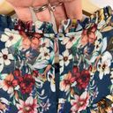 Anthropologie  Eri + Ali Velma Peasant Top Size Small Floral Blue Romantic Boho Photo 7