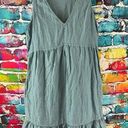 Cynthia Rowley  Linen Dress Womens L Blue Babydoll Lagenlook Coastal Resort Boho Photo 0