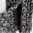 ASTR NWT  The Label Black Yellow Floral V-neck Keyhole Slit Dress Small S Photo 9