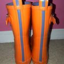 Rain Boots Orange Size 8 Photo 3
