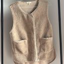 easel  Mauve Faux Fur Front Pockets Front Pockets Oversized Loose Fit Teddy Vest Photo 3