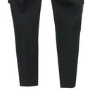 Ralph Lauren  Black Label Womens Size L Knit Slim Pants Moto Black Leather Cargo Photo 5