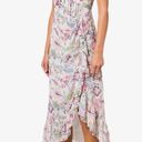 Cinq à Sept  Sheila Floral Ruffle-Trim Midi Dress Size 2 V-Neck Flutter Sleeve Photo 1