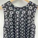 Nina Leonard  Womens Floral Dress Zip Lined Mini Sleeveless Pleated Black Small Photo 10