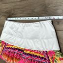 Lucky in Love  13” Layered Pleated Tennis Skirt White And Pink Print Size Large Photo 7