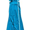 Laundry by Shelli Segal  Teal One-Shoulder Gown Size 4 Photo 4