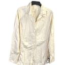 Merona New w Tag Buff Cream Button Shirt Women XL Photo 4