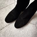 Jimmy Choo  Black Suede Over the Knee Block Heel Boots Sz 7 Photo 5