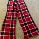 ZARA  Red Plaid Knit Wide Leg Pant Size Large Bin 285 Photo 7