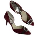 Michael Kors  Shirley Crystal Embellished Pumps d'Orsay Dark Red Size 8M Photo 1