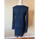 Sequin Hearts XS Blue Lace Long Sleeve Tunic Top with Bell Sleeve Photo 3