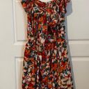 SheIn Floral Print Square Neck Ruffle Trim Tie Back Romper Photo 3