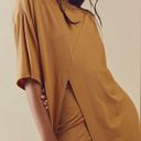 Free People New  two-piece lounge set oversized shirt SZ XS SUN RAY SLIT TEE SOFT Photo 2