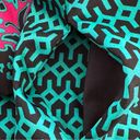 Crown & Ivy  Dress Shift 3/4 Sleeve Geo Elephant Print Navy Turquoise Pink Size 8 Photo 8