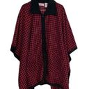 Lemoda Red & Black Poncho(Size One Size ) Photo 0