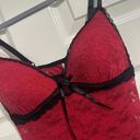 gilligan and o'malley Gilligan & O’Malley Red & Black Lace Lingerie Slip Dress Nightie S Small Photo 6