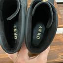 DKNY NWT  Logan Lug Sole Boot Black With Gold Metal Detail Size 7 Photo 7