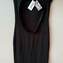 Cider  NWT Women’s Black Ribbed Stretch Mini Halter Dress Size Medium Photo 0