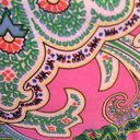 Ralph Lauren Lauren  Pink Green Paisley Tiered Skirt Boho Midi Bright M Photo 1