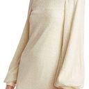 Alexis  Lunia Ivory Cream Sequined Shift Mini Mock Neck Long Sleeve Dress Size XS Photo 1