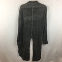 Stillwater  Gray Long Sleeve Sheer Button Front Tail Top Photo 5