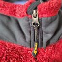 Eastern Mountain Sports  Womens Small Red Black Half Zip Pullover Fleece Sweater Photo 4