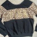 PINK - Victoria's Secret NEW Victoria's Secret Pink women's S black/leopard sequined sweatshirt Photo 0