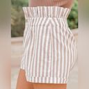 Pink Lily  brown stripe ruffle shorts size XS Photo 6