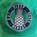 Simply Southern  Eat Sleep Beach Repeat Pineapple Baseball Cap Green Blue One Sz Photo 9
