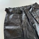 Greylin  Vegan Leather High Waist belted Paper Bag pants Size L Anthropologie Photo 8