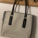 Stella & Dot NWOT  Leather Black White Tote Photo 1